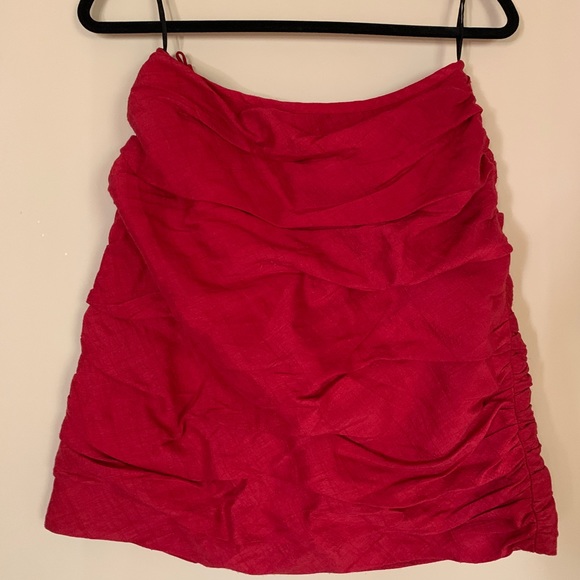 Tatum & Olivia Red Silk Skirt - Picture 2 of 8